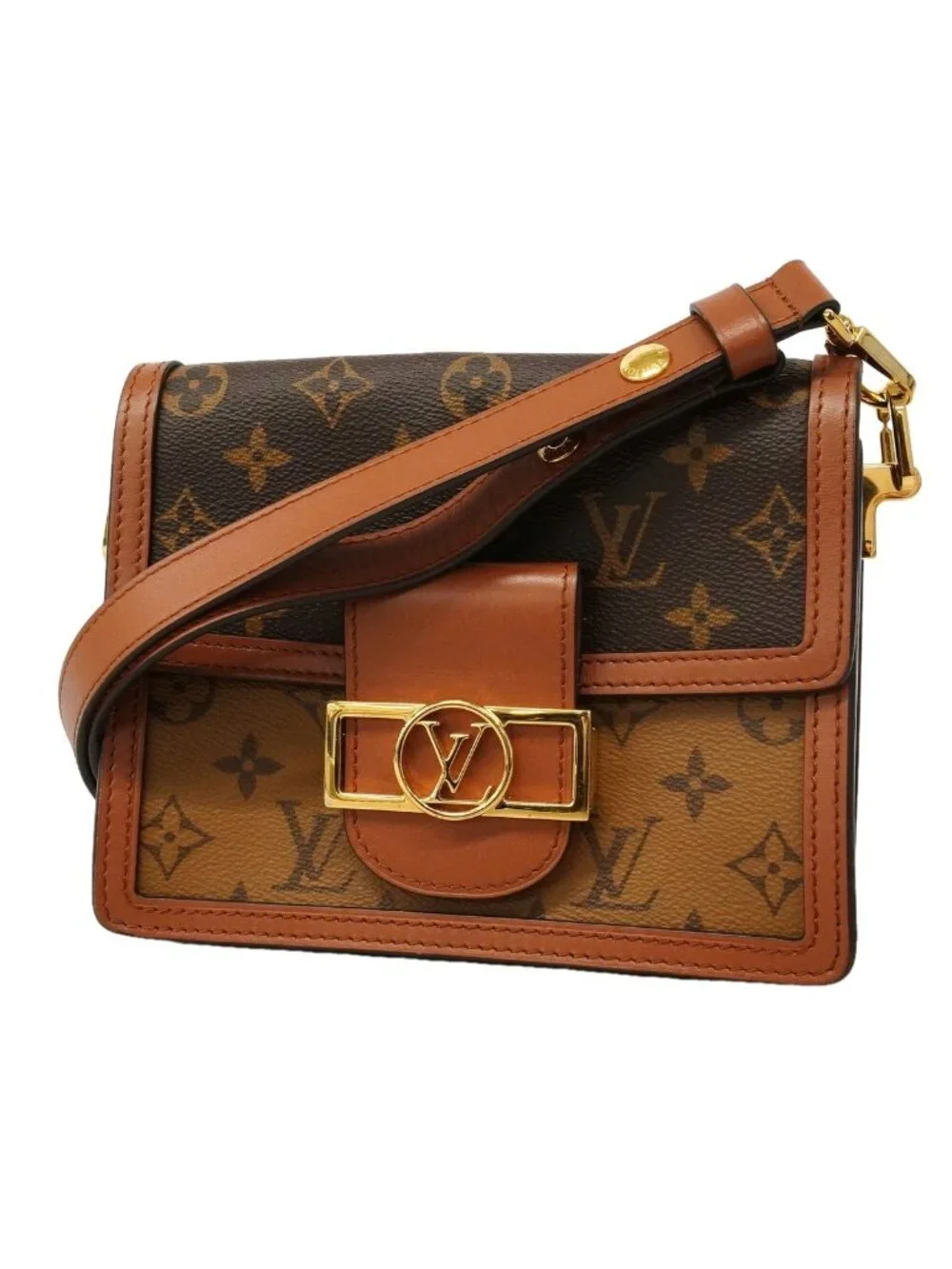 Louis Vuitton Shoulder Bag Monogram Reverse Dauphine Mini Brown